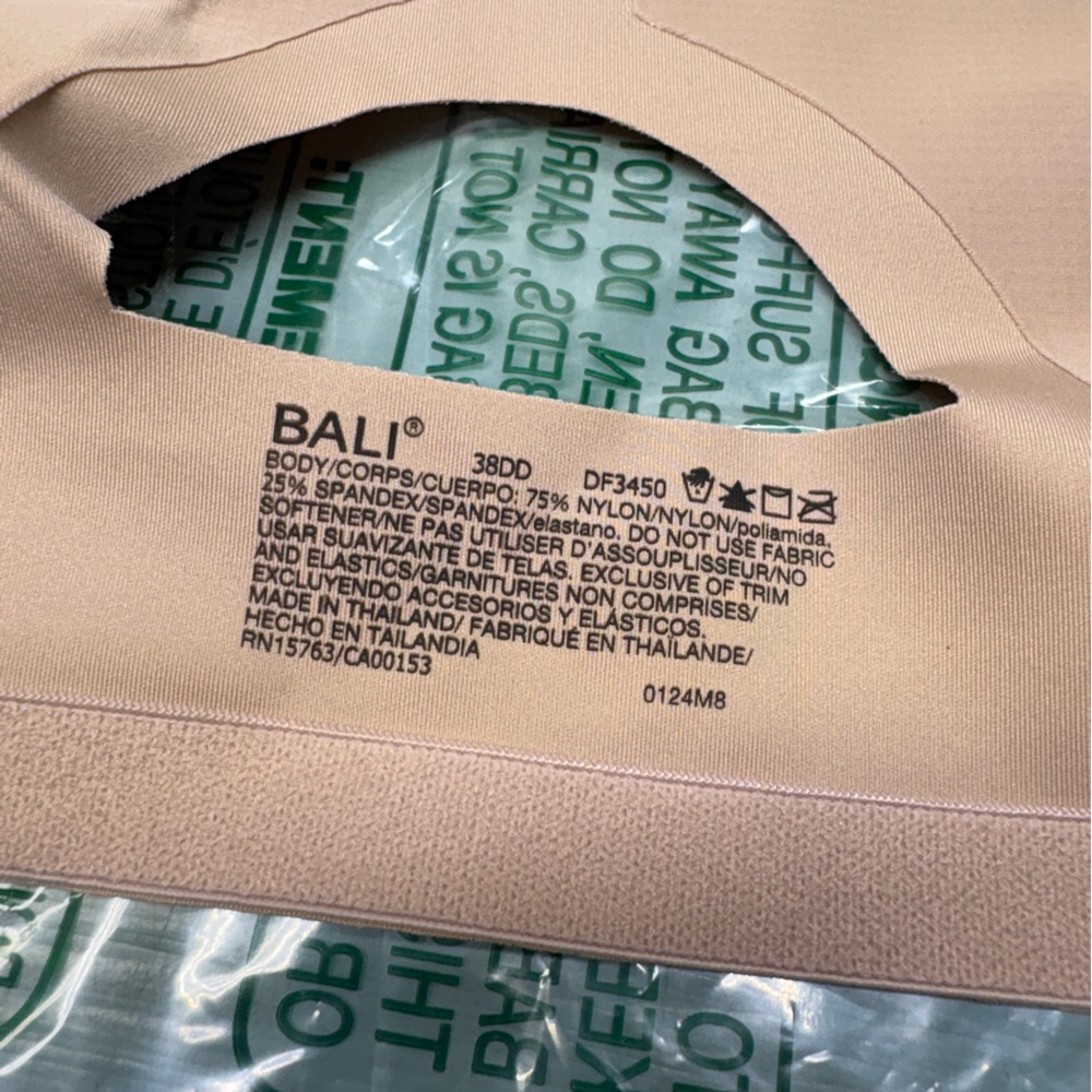 Bali Women's 38DD Seamless Bra - Tan - Picture 6 of 6